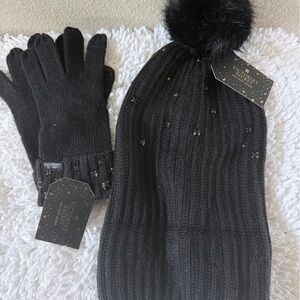 Victoria's Secret Luxe Gem Black Gloves